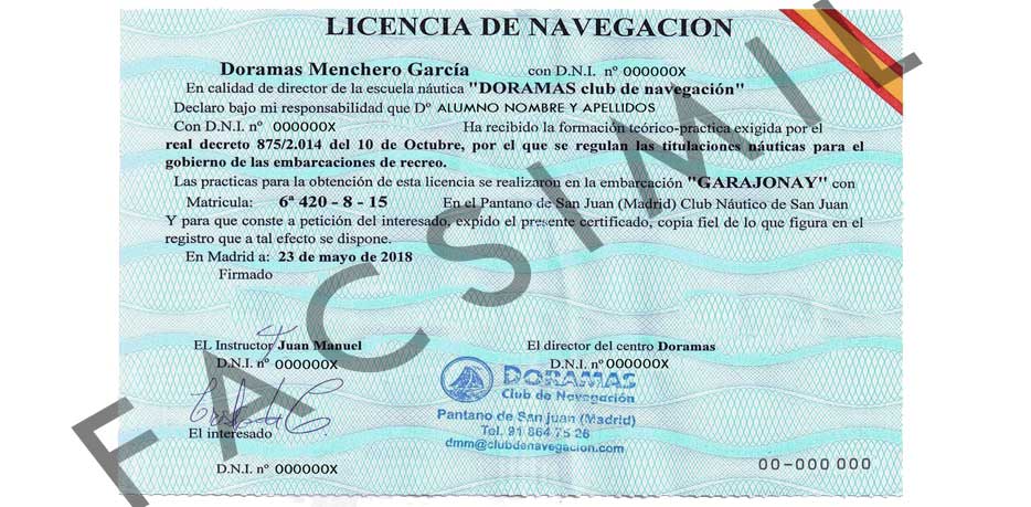 titulín y su sucesor la licencia de navegación